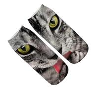 Generisch Calcetines de gato para mujer, accesorios de moda suaves que absorben la humedad, divertidos calcetines novedosos para mujeres, para madres, niñas, novias, esposas, familias y amigos