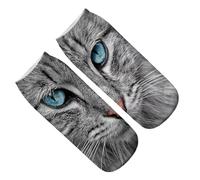 Generisch Calcetines de gato para mujer, accesorios de moda suaves que absorben la humedad, divertidos calcetines novedosos para mujeres, para madres, niñas, novias, esposas, familias y amigos, Gato