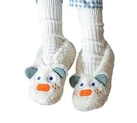 Generisch Calcetines de perro salchicha Senderismo Calcetines de suelo de terciopelo Dult Calcetines para zapatos de hogar cálidos alfombra calcetines de nieve calcetines Hallux Valgus, Blanco, Talla