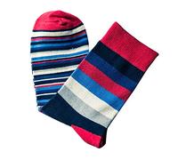 Generisch Calcetines diabéticos de invierno para hombre en moda pantalones a rayas otoño coloridos calcetines casuales de algodón calcetines geniales para hombre superhéroes, rojo, Talla única