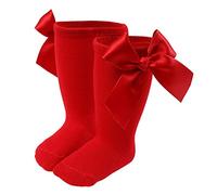 Generisch Calcetines largos cálidos de invierno para niños pequeños niños niñas niños calcetines princesa calcetines de piso, rojo, M Infant