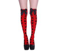 Generisch Calcetines modernos de thigh stockings Strawberry Bowknot Stripes Over Knee Sock Long Socks Festival Tights Long Stocking Strapsen Medias Costuras, N, Talla única
