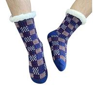 Generisch Calcetines Mujer 39-42 Zapatillas Conjunto Acogedor Cabaña Invierno Cálido Suave Cómodos Perros Antideslizante Calcetines Antideslizantes, azul, Talla única