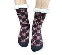 Generisch Calcetines Mujer 39-42 Zapatillas Conjunto Acogedor Cabaña Invierno Cálido Suave Cómodos Perros Antideslizante Calcetines Antideslizantes, marrón, Talla única