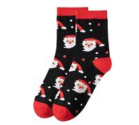 Generisch Calcetines navideños para mujer de otoño e invierno para mujer, calcetines casuales estampados navideños para mujer, calcetines de media pantorrilla, Rojo sandía, talla única