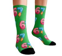Generisch Calcetines Para Mujeres | Ropa de 6 7 Números,Calcetines térmicos otoñales de media pantorrilla - Para Cumpleaños Senderismo Gimnasio Viajes Escalada Oficina Hogar Deportes Yoga Niñas