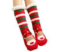 Generisch Calcetines Ringelsocken Herren 43 46 Socks Moon Children's Plush Coral Velvet Socks Home Sleep Socken Carpet Socken Leg Cover Strümpfe Zuckerstange, rojo, Talla única