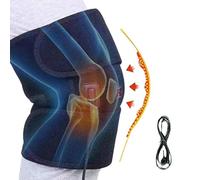 Generisch Calentador de rodillas, almohadilla térmica para rodillas - rodilleras ajustables por USB, rodilleras calefactadas, rodilleras calientes de 3 velocidades, calentador eléctrico de rodilla