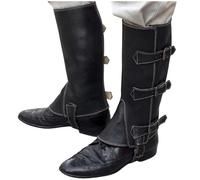 Generisch Calentadores medievales unisex para auténticos cosplay actuaciones representaciones históricas, Negro , Tallaúnica