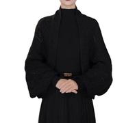 Generisch Cálida bufanda de cachemira para mujer, bufanda trenzada, chaqueta de punto monocolor, longitud media, manga larga, suave, manga larga, bolero, cárdigan con mangas, abrigo de punto de