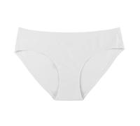 Generisch Calzoncillo de mujer de gran tamaño de cintura baja sin costuras seda de hielo puro algodón para lo último, Blanco, S