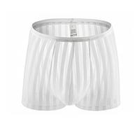 Generisch Calzoncillos bóxer para hombre, calzoncillos tipo bóxer, divertidos, ropa interior sexy para hombre, ropa interior fina y transparente, transpirable, ajustada, ropa interior y lencería