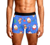 Generisch Calzoncillos bóxer para hombre, ropa interior festiva, material suave y transpirable, ajuste cómodo, cintura elástica, multipack, calzoncillos para el día a día y los días festivos., azul