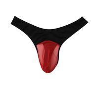 Generisch Calzoncillos bóxer para hombre y hombre, malla transparente, transpirable, triángulo, sexy, Negro , talla única