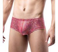 Generisch Calzoncillos bóxer sexy para hombre, ropa interior brillante, ropa interior retro, ropa interior erótica, ropa interior gay, ropa interior moderna para hombre, ropa interior de deporte, ropa