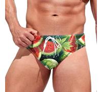 Generisch Calzoncillos de baño para hombre, ligeros, secos, calzoncillos, estilo de verano, con cordón, modernos, sexi, bikini, patrón de color degradado, tiempo libre, para playa, vacaciones, surf