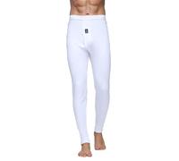 Generisch Calzoncillos largos de algodón térmicos para hombre, ropa interior funcional de invierno, ropa interior cálida, ropa interior térmica, medias transpirables, leggings térmicos, Blanco, 3XL
