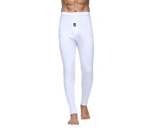 Generisch Calzoncillos largos de algodón térmicos para hombre, ropa interior funcional de invierno, ropa interior cálida, ropa interior térmica, medias transpirables, leggings térmicos, Blanco, XL