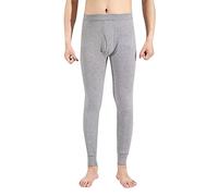 Generisch - Calzoncillos largos de caballero de algodón orgánico - Calzoncillos premium de algodón - Termopantalones simples - Calzoncillos cálidos elásticos para caballero - Pantalones de goma