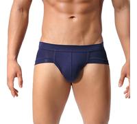 Generisch Calzoncillos para hombre, transpirables, cómodos, calzoncillos, elásticos, suaves, braguitas brasileñas, absorbentes de humedad, calzoncillos deportivos para hombre, con cintura cómoda, azul