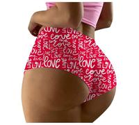 Generisch Calzoncillos sin costuras para mujer con cintura baja para un ajuste elegante y seductor, Rojo n.º 7., S