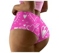 Generisch Calzoncillos sin costuras para mujer con cintura baja para un ajuste elegante y seductor, Rosa Caliente #6, S