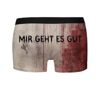 Generisch Calzoncillos tipo bóxer para hombre, estilo Halloween, ropa interior para hombre, boxeadores de miedo, Halloween, con patrón de letras, ajuste cómodo, calzoncillos para festivales