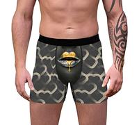 Generisch Calzoncillos tipo bóxer para hombre, jóvenes, novelas, dibujos animados, estampados, ropa interior de boxeo, pantalones cortos, gris, XXL