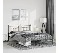 Generisch Cama individual, marco de cama plegable como cama de invitados, ahorra espacio para hotel y oficina en casa, color negro, 135 x 190 cm