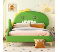 Generisch Cama infantil de 90 x 200 cm, diseño de dinosaurios, con 12 somieres, material de poliuretano estable y capacidad de carga de 150 kg, para cama individual en la habitación de los niños