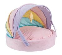 Generisch Cama para gatos - Refugio plegable para mascotas | Plush PP Cotton Insulated Sleeping House Indoor Comfort Hideaway for Cats Puppies Apartments Bedrooms Living Spaces