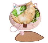 Generisch Cama pequeña para gatos - Suave, lavable, antideslizante, decorativa | Cama pequeña para gatitos y accesorios para mascotas pequeñas, para dormir, jugar, interacción, calmante, todo el año