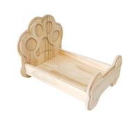 Generisch Cama pequeña para mascotas, cama para conejos de madera, cama para conejos de madera desde el suelo, bonita cama portátil para mascotas, espacio para dormir para cachorros para hurones,