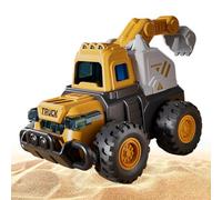 Generisch Camión de construcción - Playa Sandbox Excavator Model, Chasis de gran escala con brazo giratorio funcional, ABS resistente a los golpes, resistente al impacto, resistente a los golpes