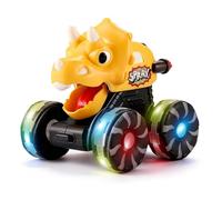 Generisch Camión de dinosaurio,Modelo de juguete de coche interactivo con luz - Vicio de dinosaurio a presión con luz,Para niños Cumpleaños Navidad Fiestas Día del Niño Año Nuevo