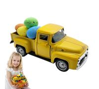 Generisch Camión de Pascua - Decoración de casa de Pascua | Modelo educativo de recogida con huevos | Feliz Primavera Pequeña Camión Decoraciones, Pascua Granja Metalauto -Modelo para Decoración de