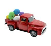 Generisch Camión Pascua - Vintage Spring Truck Ornamento | Modelo Educativo Recogida Con Huevos | Feliz Primavera Pequeña Camión Decoraciones, Pascua Granja Metal Auto Modelo Para Decoración Navidad