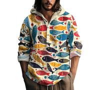 Generisch Camisa de lino para hombre de manga larga con capucha, para tiempo libre, manga larga, algodón, lino, sudadera con capucha, ligera, con botones, camiseta de manga larga, camisa de verano