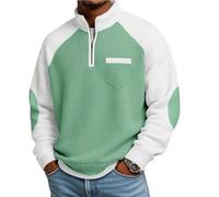 Generisch Camisa de verano para hombre, camisas de punto con mangas largas, informales, elegantes, con botones, cuello liso, sudaderas de otoño, camisetas de manga larga, elegantes, para invierno