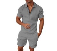 Generisch Camisa estampada ligera para ocasiones especiales: conjunto de moda con corte estacional estilo versátil, Gris claro., 6XL