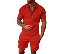 Generisch Camisa estampada ligera para ocasiones especiales: conjunto de moda con corte estacional estilo versátil, rojo, S