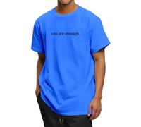 Generisch Camisa para hombre amor persona detrás, el mundo es un mejor lugar contigo, sudadera, eres suficiente, sudadera con capucha, la sudadera con capucha Hop E, azul, L