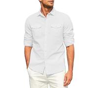 Generisch Camisas de vaquero occidental para hombre, con botones, manga larga, camisas de trabajo para hombres con dos bolsillos, botones de presión para hombre, traje a cuadros, corte regular, camisa