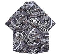 Generisch Camisas informales para hombre para uso al aire libre, diseño de corte holgado con patrón de bloques de color, ideal para verano, lavable a máquina, moda para hombre, Wh3, 3XL