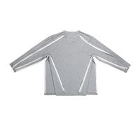Generisch Camisas post-hombro para hombres camisa recreativa de manga larga con cremallera abierta Ropa adaptativa de quimiodiálisis, gris, L