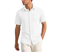 Generisch Camiseta básica para hombre de corte regular, camisa de ocio para hombre de verano de manga corta, camisa de verano con solapa, camisa de negocios, camisa de hombre, camisa informal con