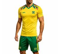 Generisch Camiseta de fútbol del Mundial 2026 para hombres/niños/mujeres Camiseta de fan para torneo de fútbol 2026 Fútbol Regalos Niños Brasil Ropa Deportiva Ropa Deportiva Camiseta + Pantalones