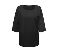 Generisch Camiseta de manga corta de verano con estampado 3D de manga corta para mujer, estampado de 2 piezas, Negro , XL