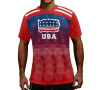 Generisch Camiseta de manga corta para hombre con diseño de países y gráficos deportivos en varios colores, tallas S a XXXXXL para visualización pública, tiempo libre, visita al estadio y fiesta de