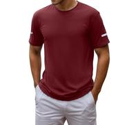 Generisch Camiseta de manga corta para hombre para nadar, ajustada, de gran tamaño, transpirable, transpirable, ajustada, cómoda, deportiva y al aire libre, para senderismo, tenis